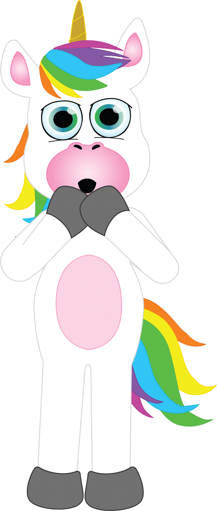 Colorin el unicornio sorprendido