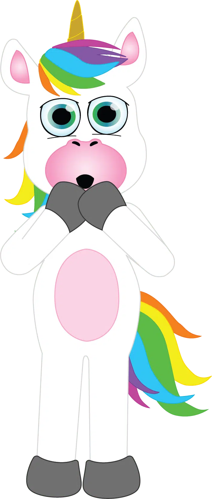Colorin el unicornio sorprendido