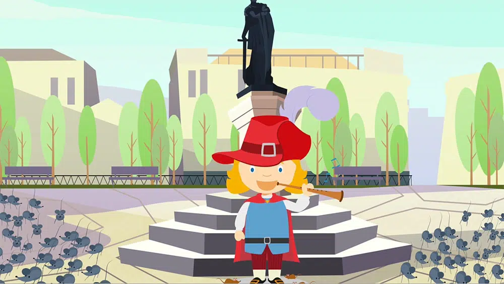 El flautista de hamelin de los hermanos Grimm