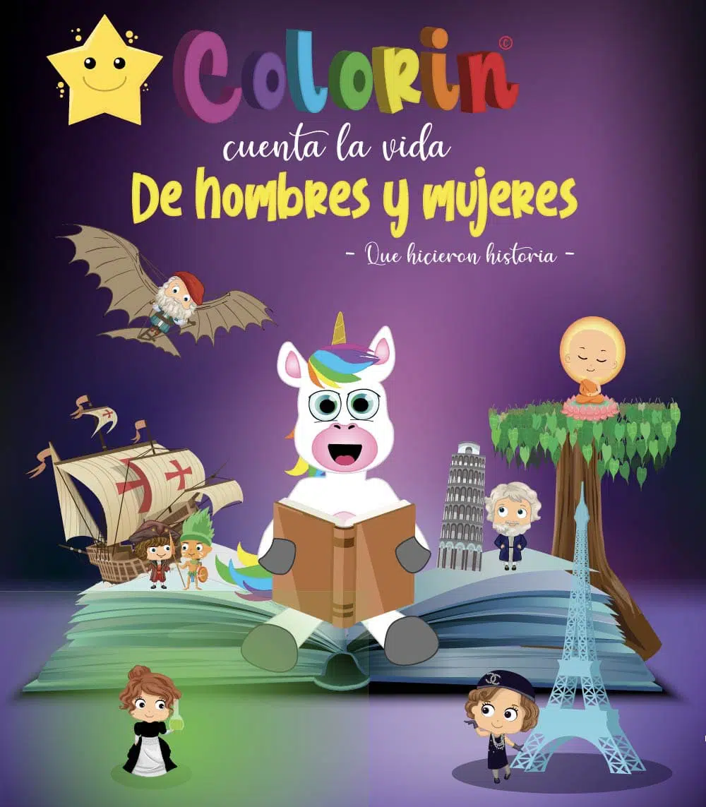 Portada Colorin cuenta la vida de Hombres y Mujeres - Que hicieron historia