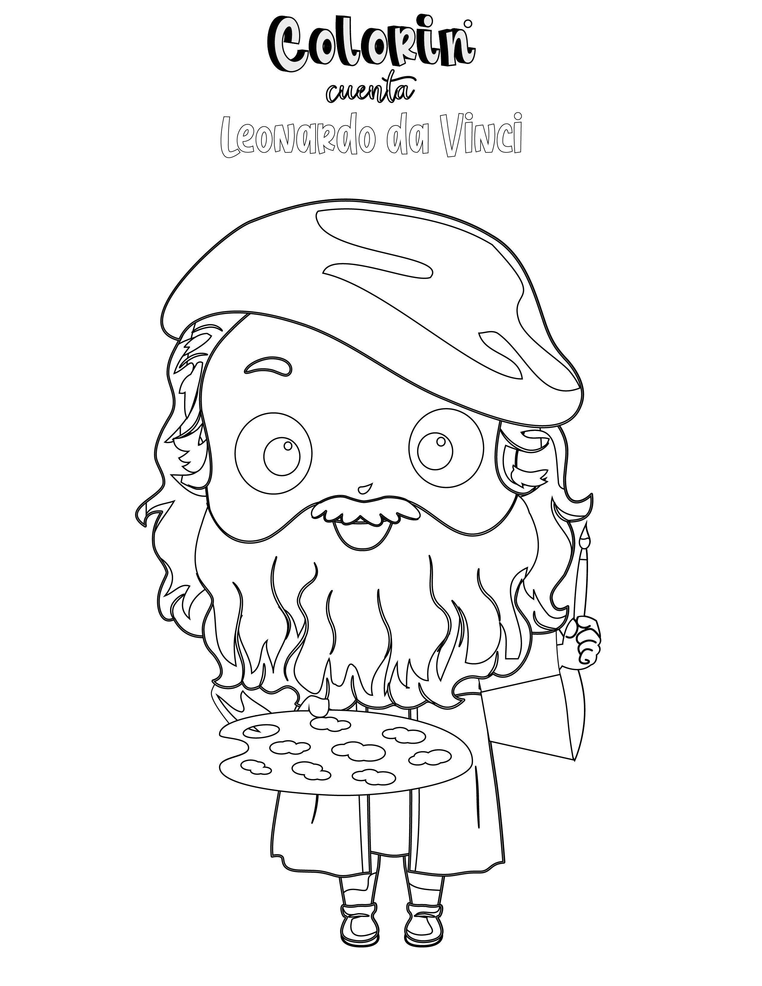 Leonardo da Vinci para colorear
